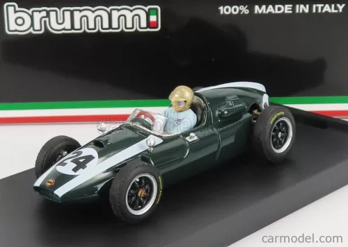 Brumm - Cooper F1 T51 Climax N 24 Winner Monaco Gp Jack Brabham 1959 World Champion - With Driver Figure Green White