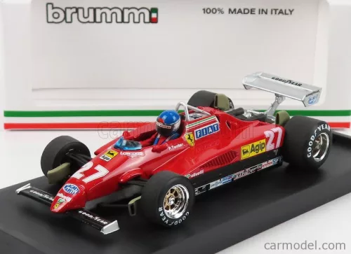 Brumm - Ferrari F1 126 C2 Italy Gp 1982 N 27 Patrick Tambay - With Driver Figure Red