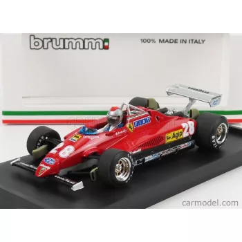   Brumm - Ferrari F1 126C2 N 28 3Rd Italy Gp 1982 Mario Andretti - With Driver Figure Red