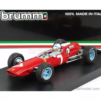   Brumm - Ferrari F1 158 N 7 Winner German Gp John Surtees 1964 World Champion - With Driver Figure Red