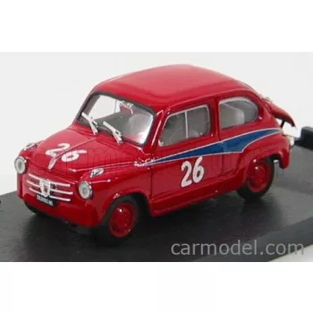   Brumm - Fiat 600 Abarth 750 N 26 Mille Miglia 1956 D.Cogna Red