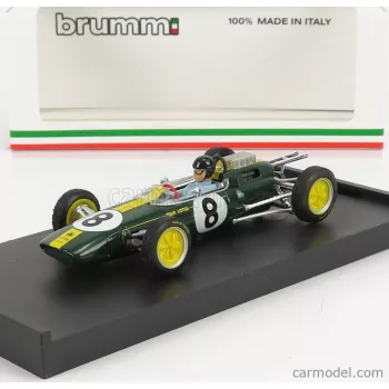   Brumm - Lotus F1 25 N 8 Winner Italy Gp Jim Clark 1963 World Champion - With Driver Figure Green