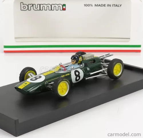 Brumm - Lotus F1 25 N 8 Winner Italy Gp Jim Clark 1963 World Champion - With Driver Figure Green