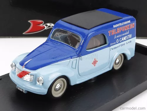 Brumm - Fiat 500C Belvedere Telefunken Assistenza 1950 Light Blue Blue