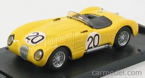 Brumm - Jaguar C Type 9Th Le Mans 1953 Laurent-Tornaco N 20 Yellow