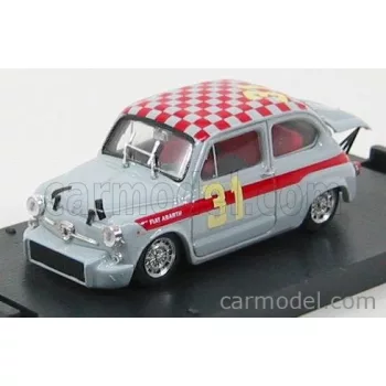   Brumm - Fiat 600 Abarth 1000 Berlina N 31 4H Monza 1966 L.Cella Grey Red
