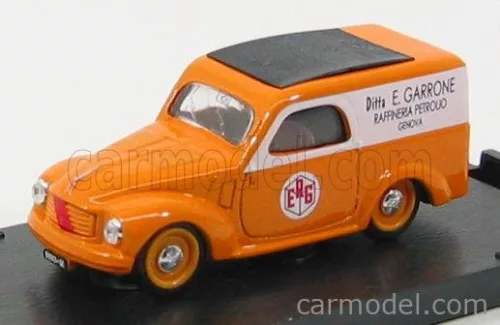 Brumm - Fiat 500 C Van Furgone Erg 1950 Orange White