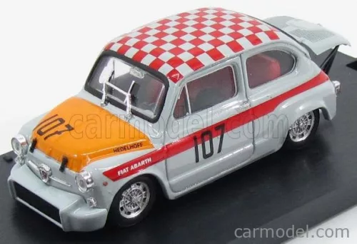 Brumm - Fiat 600 Abarth 1000 Corsa N 107 Winner 500Km Nurburgring 1967 Edelhof Grey Orange