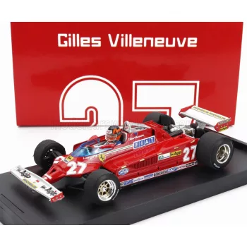   Brumm - FERRARI F1  126CK TURBO N 27 ITALY GP 1981 GILLES VILLENEUVE - WITH DRIVER FIGURE RED