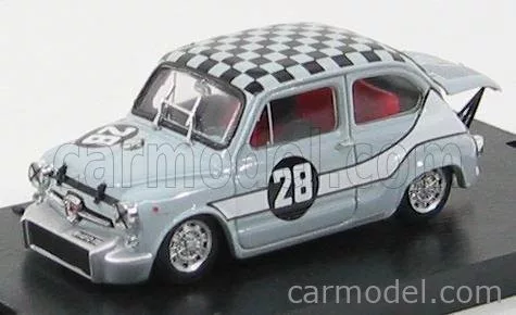 Brumm - Fiat 600 Abarth 1000 Berlina N 28 Scuderia Abarth 2Nd Zandvoort Trophy 1969 Grey