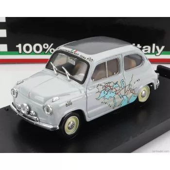   Brumm - Fiat 600 Rally Raid Roma-Calcutta 1955 13.260Km In 11 Giorni - 11 Days Grey