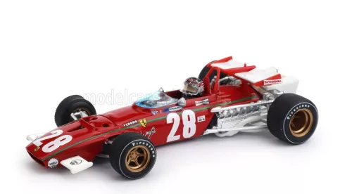 Brumm - FERRARI F1  312B N 28 BELGIUM GP 1970 IGNAZIO GIUNTI - WITH DRIVER FIGURE RED WHITE