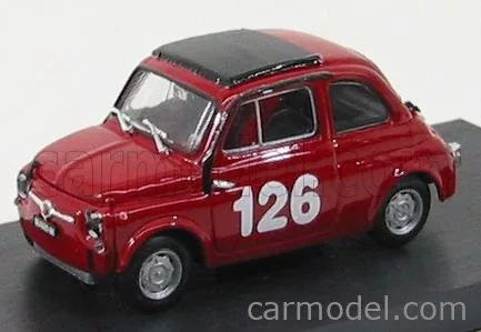 Brumm - Fiat 500 59 Abarth N 126 Premio Campagnano Vallelunga 1965 Raffaele Pinto Red