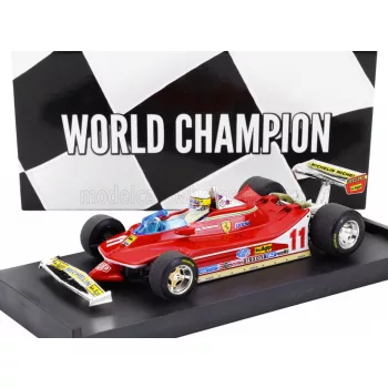   Brumm - FERRARI F1  312T4 N 11 WORLD CHAMPION WINNER MONZA ITALY GP 1979 JODY SCHECKTER - WITH DRIVER FIGURE RED
