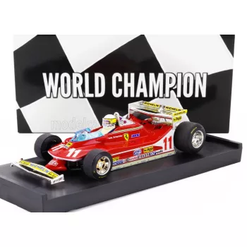  Brumm - FERRARI F1  312T4 N 11 WORLD CHAMPION WINNER MONACO GP 1979 JODY SCHECKTER - WITH DRIVER FIGURE RED