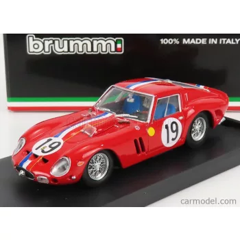   Brumm - Ferrari 250 Gto 3.0L V12 Coupe Team Pierre Noblet N 19 2Nd 24H Le Mans 1962 J.Guichet - P.Noblet Red White Blue