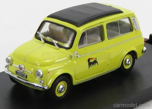 Brumm - Fiat 500 Giardiniera Station Wagon Veicolo Commerciale Agip 1960 Yellow Black
