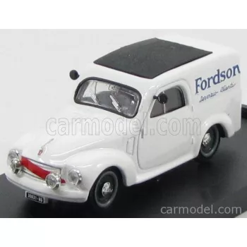   Brumm - Fiat 500C Furgone Van Veicolo Commerciale Publicitaire Fordson Brescia Servizio Clienti 1950 White Black