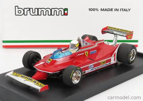 Brumm - Ferrari F1 312T5 N 1 Argentina Gp 1980 Jody Scheckter - With Driver Figure Red