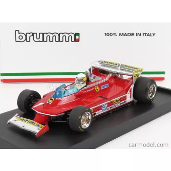   Brumm - Ferrari F1 312T5 N 1 Monaco Gp 1980 Jody Scheckter - With Driver Figure Red