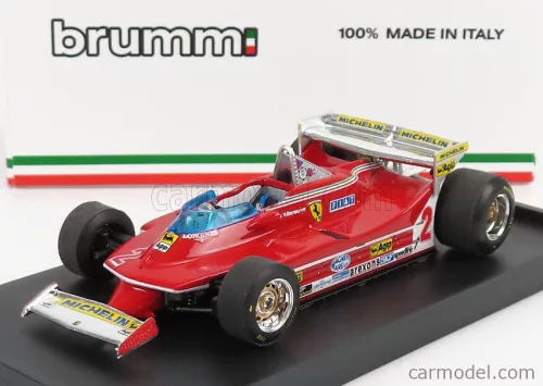 Brumm - Ferrari F1 312T5 N 2 Monaco Gp 1980 Gilles Villeneuve Red