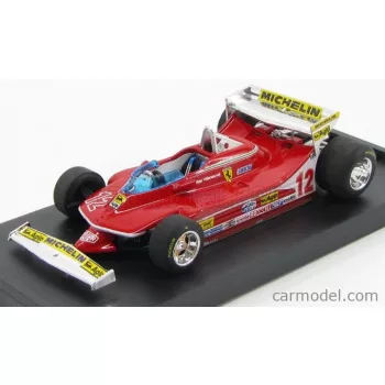   Brumm - Ferrari F1 312T4 N 12 Prove Ala Posteriore Ovest Usa Gp 1979 Gilles Villeneuve Red