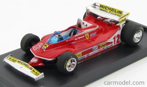 Brumm - Ferrari F1 312T4 N 12 Prove Ala Posteriore Ovest Usa Gp 1979 Gilles Villeneuve Red