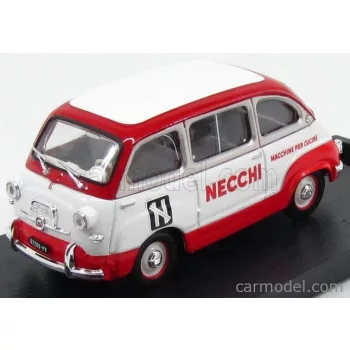   Brumm - Fiat 600 Multipla Veicolo Commerciale Macchine Per Cucire Necchi 1960 White Red