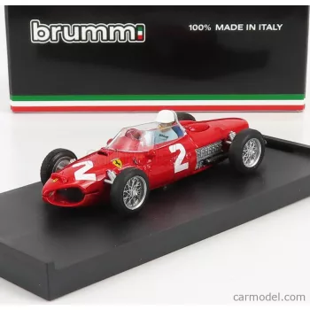   Brumm - Ferrari F1 156 N 2 Winner Usa Gp Phil Hill 1961 World Champion - With Driver Figure Red