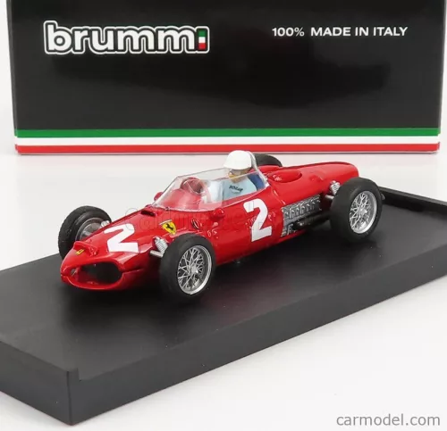 Brumm - Ferrari F1 156 N 2 Winner Usa Gp Phil Hill 1961 World Champion - With Driver Figure Red