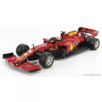   Burago - Ferrari F1 Sf1000 Team Scuderia Ferrari N 16 8Th Toscana Gp Mugello 1000Th Gp Ferrari F1 2020 C.Leclerc Mugello Red