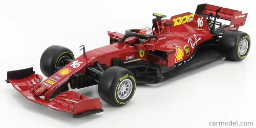 Burago - Ferrari F1 Sf1000 Team Scuderia Ferrari N 16 8Th Toscana Gp Mugello 1000Th Gp Ferrari F1 2020 C.Leclerc Mugello Red