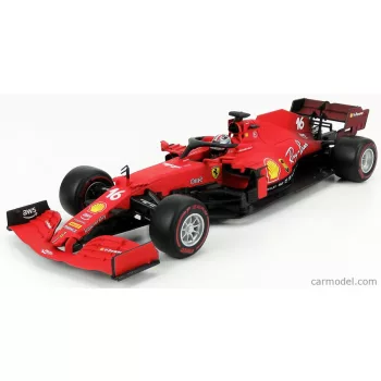   Burago - Ferrari F1 Sf21 Team Scuderia Ferrari Mission Winnow N 16 Season 2021 Charles Leclerc Matt Red