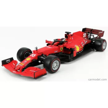   Burago - Ferrari F1 Sf21 Team Scuderia Ferrari Mission Winnow N 55 Season 2021 Carlos Sainz Jr. Matt Red