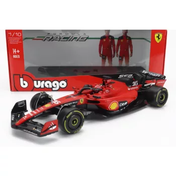   Burago - FERRARI F1  SF-23 TEAM SCUDERIA FERRARI N 16 SEASON 2023 CHARLES LECLERC - EXCLUSIVE CARMODEL RED BLACK