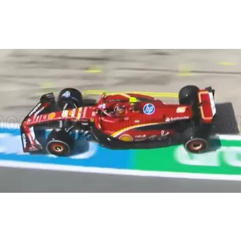   Burago - FERRARI F1  SF-24 TEAM SCUDERIA FERRARI N 55 IMOLA GP 2024 CARLOS SAINZ RED BLACK