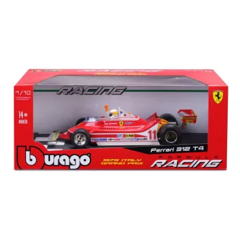   Burago - FERRARI F1  312T4 N 11 WINNER GP MONZA JODY SCHECKTER (WITH PILOT FIGURE) 1979 WORLD CHAMPION RED