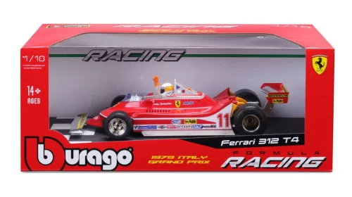 Burago - FERRARI F1  312T4 N 11 WINNER GP MONZA JODY SCHECKTER (WITH PILOT FIGURE) 1979 WORLD CHAMPION RED