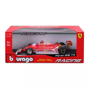   Burago - FERRARI F1  312T4 N 12 WINNER WATKINS GLEN GP USA (WITH PILOT FIGURE AND RAIN WHEELS) 1979 GILLES VILLENEUVE RED