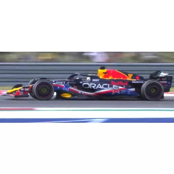   Burago - RED BULL F1  RB19 TEAM ORACLE RED BULL RACING N 1 WORLD CHAMPION WINNER AUSTIN USA GP 2023 MAX VERSTAPPEN MATT BLUE