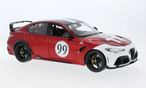 Burago - Bburago, Alfa Romeo Giulia GTAm, rot/weiss, 2020, 1:18