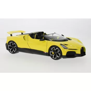   Burago - Bburago, Bugatti W16 Mistral Cabriolet, gelb/schwarz, 1:18