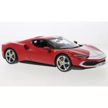 Burago - Bburago, Ferrari 296 GTB, rot/weiss, 1:18