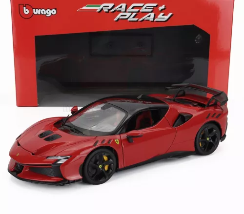 Burago - FERRARI SF90 XX STRADALE 2024 ROSSO CORSA - RED BLACK