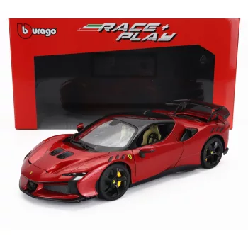   Burago - FERRARI SF90XX STRADALE 2024 ROSSO MAGMA - RED MET BLACK