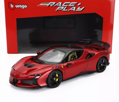 Burago - FERRARI SF90XX STRADALE 2024 ROSSO MAGMA - RED MET BLACK