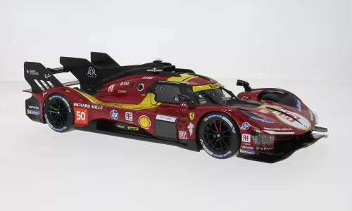 Burago - Ferrari 499P 3.0L TURBO V6 24h Le Mans 2025 #50 A.Fuoco/M.Molina