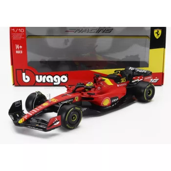   Burago - FERRARI F1  SF-23 TEAM SCUDERIA FERRARI N 16 4th MONZA ITALY GP 2023 CHARLES LECLERC RED BLACK YELLOW