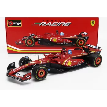   Burago - FERRARI F1  SF-24 TEAM SCUDERIA FERRARI N 16 SEASON 2024 CHARLES LECLERC RED BLACK
