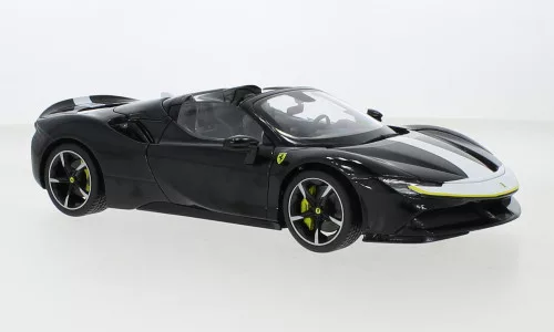 Burago - Bburago, Ferrari SF90 Stradale, schwarz/weiss, 1:18